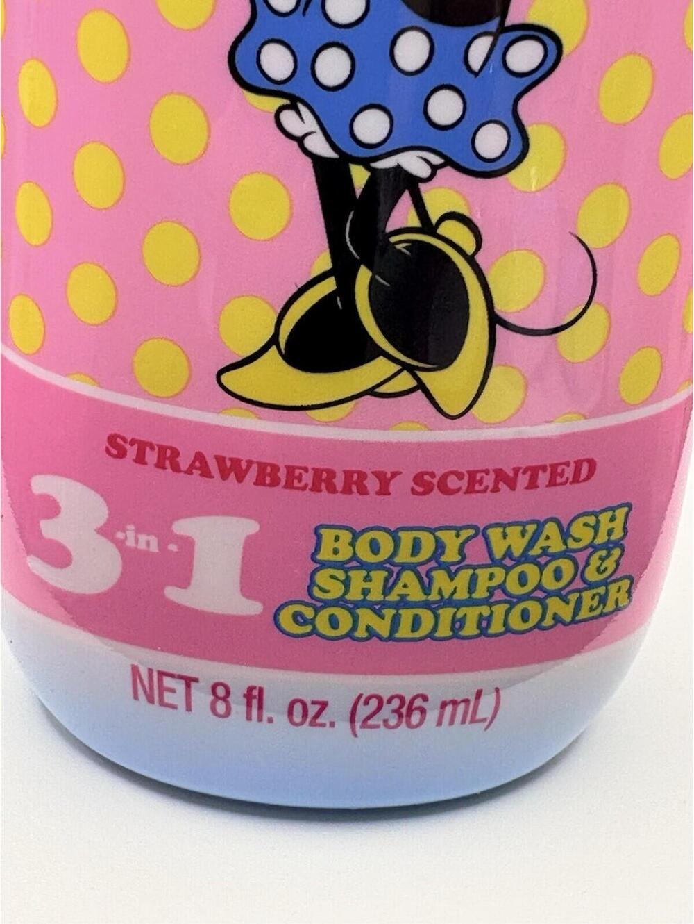SET OF 2 Disney Minnie Mouse 3-in-1 Body Wash Shampoo Conditioner 8 fl oz - Picture 5 of 5